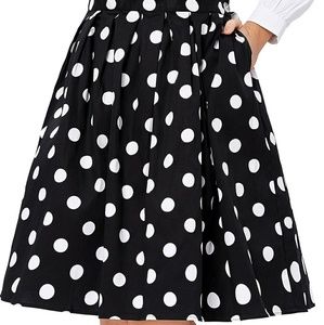 Black and white polka dot Grace Karin skirt